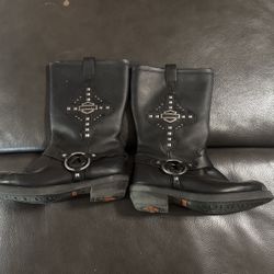 Harley Davidson Women’s Leather Boots Size 8