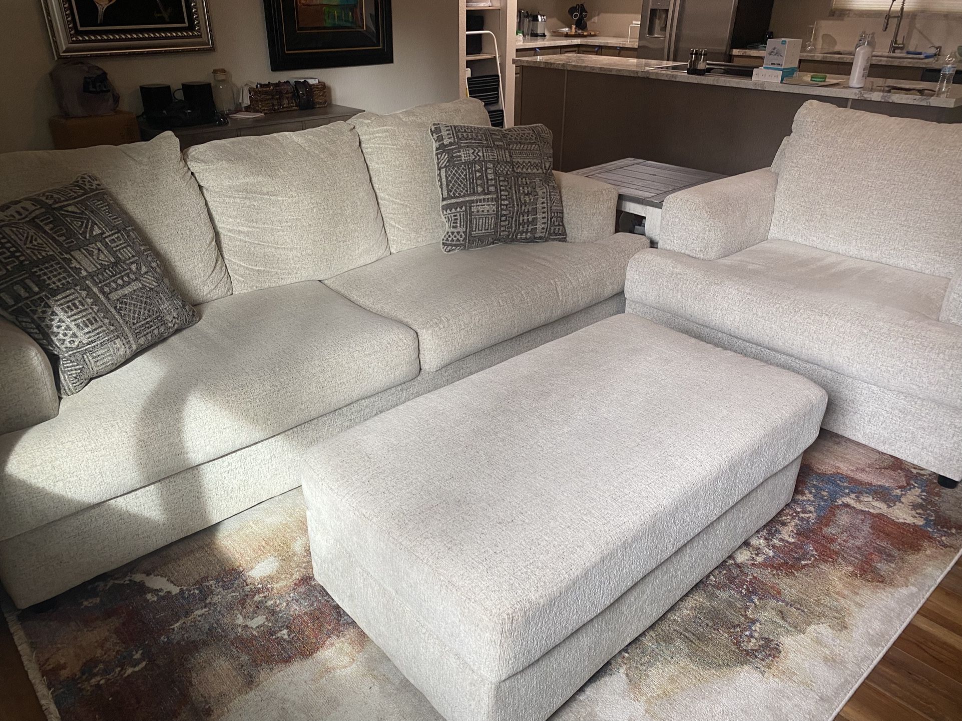 Ashley Couch & Chair & Ottoman 