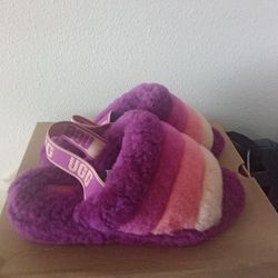 Furry Ugg Slides/ Sandals Colorful