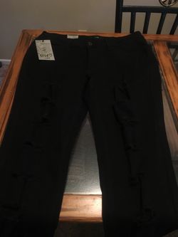 Black ripped jeans