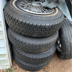 14' Oldsmobile Cutlass Spoke Wheels (4 wheels/tires)
