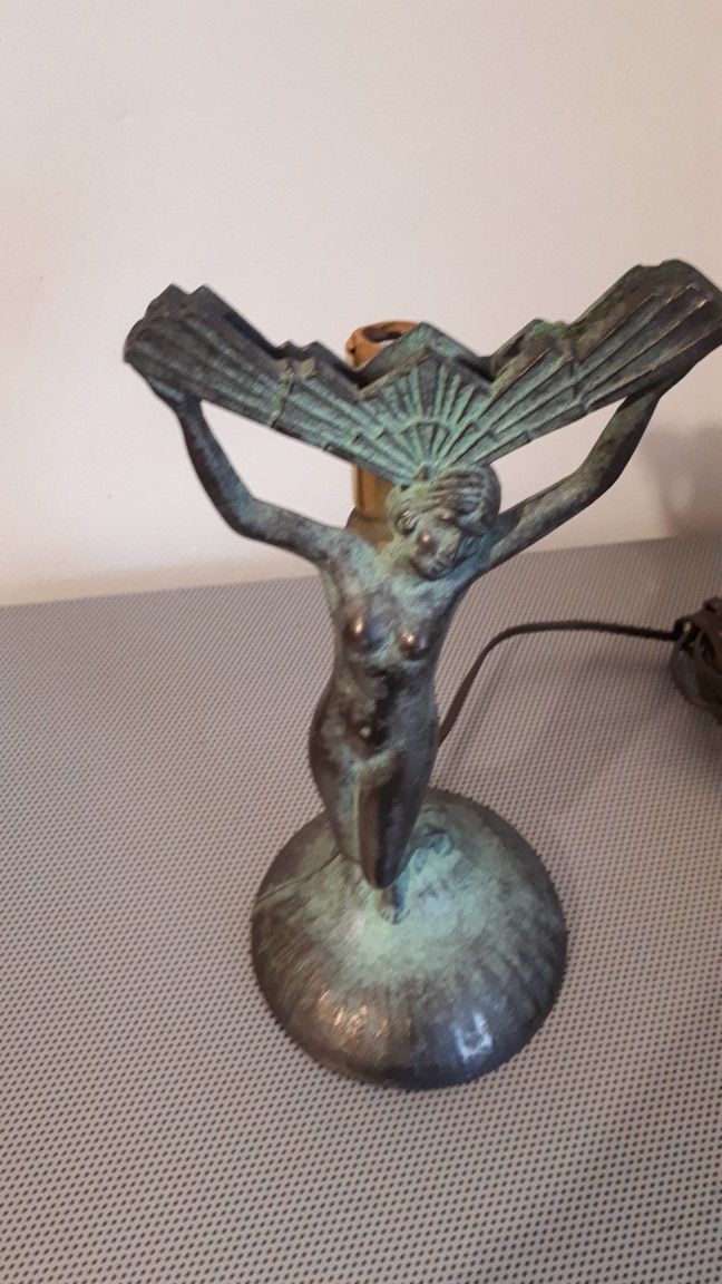 L&l wmc vintage electric brass lady lamp