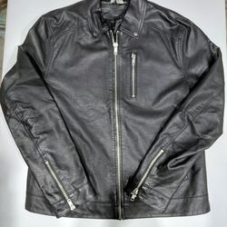 Men's Faux leather Bomber Jacket