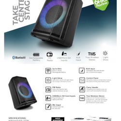 New “8 Speaker With Lights Bluetooth Mic 🎤 Included Karaoke. Bocina Nueva Portatil Portable 