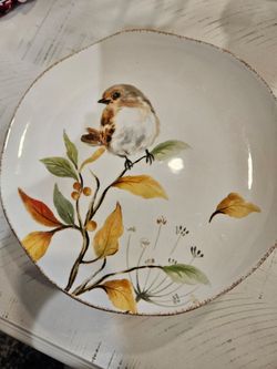 Small plates Fall Birds set of 4