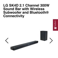 Lg Sound Bar & Subwoofer 2.1 Wireless/Bluetooth 