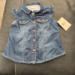 Girls Size 18 Months Jeans And Levi’s Shirt 