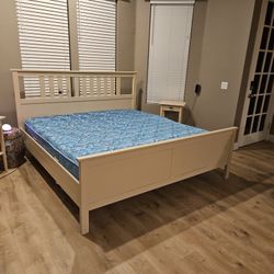 Ikea Hemnes Wood King Bed Frame