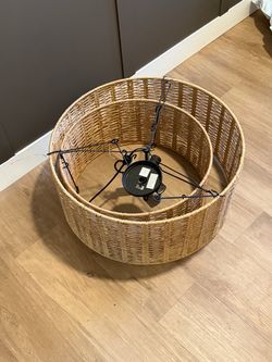 Round Wicker Pendant Light Shade