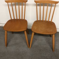 2 Solid wood chairs good condition