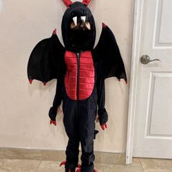 Halloween Dream Play Imagine Plush Black Dragon Jumper Full Halloween Costume 5T Kids