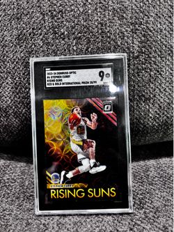 🔥 2023-24 Donruss Optic Stephen Curry Rising Suns International Red Gold Parallel /99