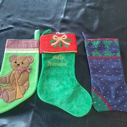 3 CHRISTMAS STOCKINGS  FOR $10