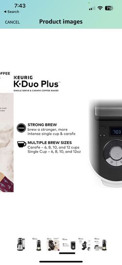 Keurig K-Duo Plus Single Serve and Carafe Coffee Maker in Black