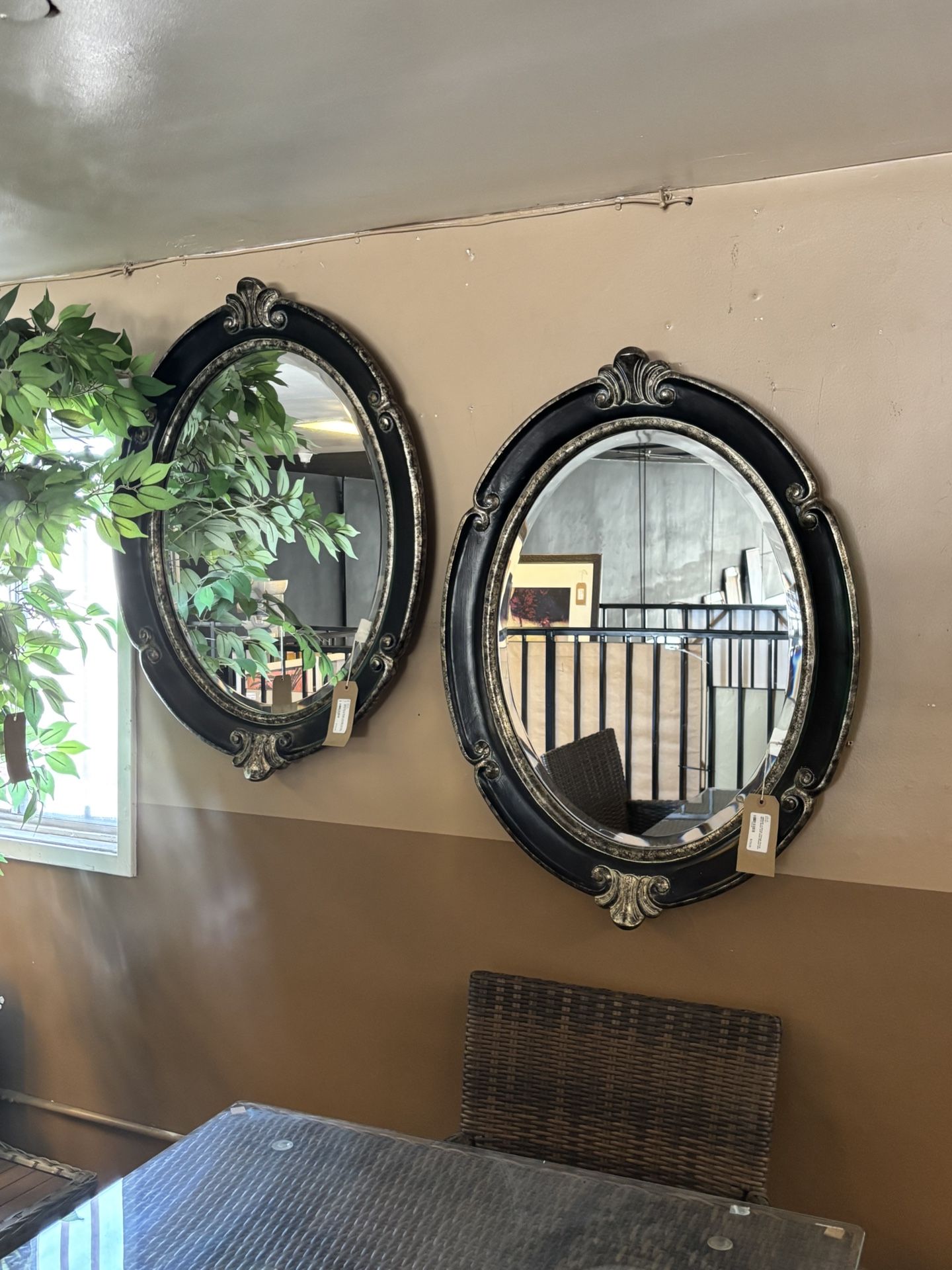 La Barge Vintage Ornate Mirror - Black And Gold Accent Trim - SKU: 7P6CH9