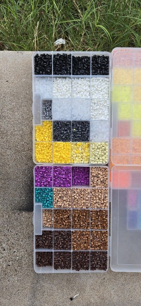 Perler Beads + 11 Acrylic Storage Containers ,