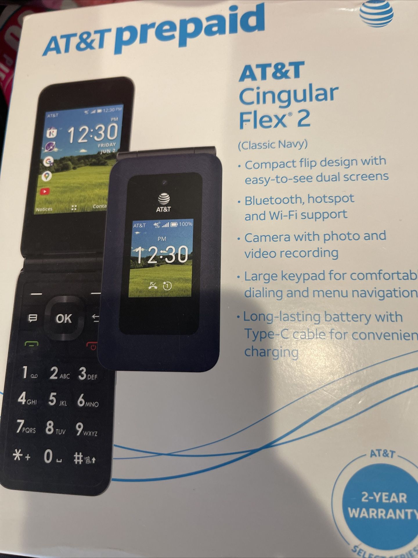 AT&T Prepaid Cingular Flex 2 (4GB) PREPAID Smartphone - Classic Navy