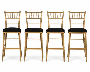 NY: 4 Barstools in Faux Bamboo