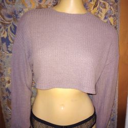 SHEIN Long Sleeve Crop Top NWOT Size XS 