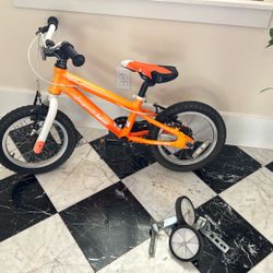 14 inch Stampede bike with removable training wheels 