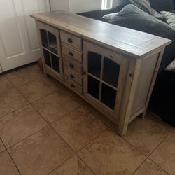 TV Stand - Gray Wood