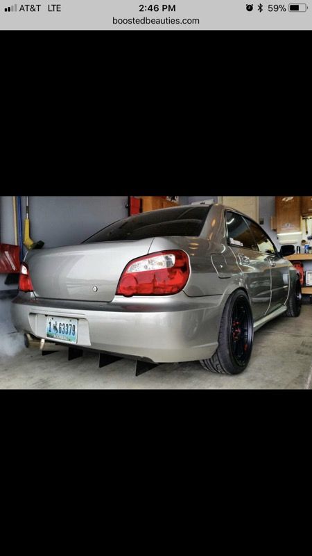02-07 Subaru Impreza WRX STI GD chassis rear diffuser