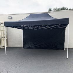 BRAND NEW $160 Heavy-Duty Canopy 10x15 FT with (1) Sidewall, Ez Popup Outdoor Party Tent (2 colors) 