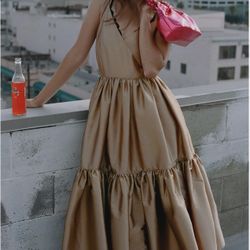 Anthropologie: Gold Dress