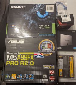 PC Component Bundle – ASUS AM3+ Mobo, GTX 750 Ti, FX-6300, 8GB RAM, 250GB SSD