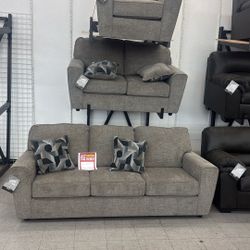 Free Delivery Ashley Cascilla Sofa Loveseat Chair Set Was $1,599 Now $999 Financing Available 