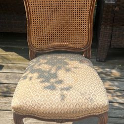 Louis XV Cane Walnut Chair 
