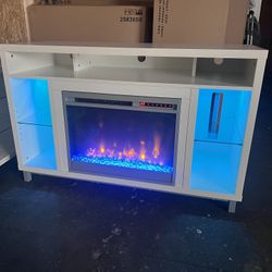 New Electric ⚡️ Fireplace Remote Control Led Light Heat 