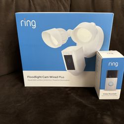 Ring Doorbell and Ring Floodlight Wired Cam Plus