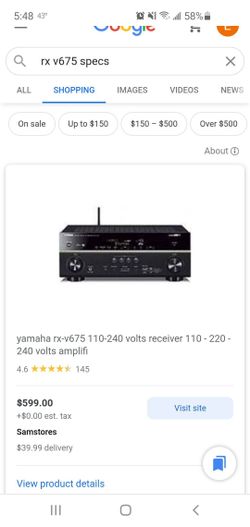 Yamaha RX 675 Receiver