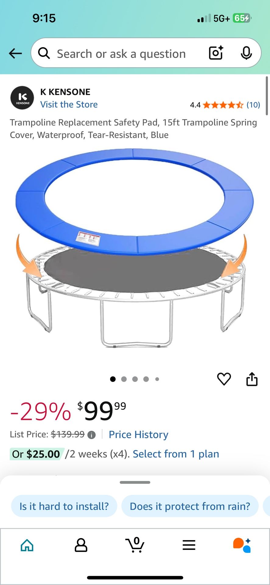 Trampoline Cover Spring 
