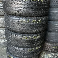 Llantas Usadas 265-70-16. Used Tires 