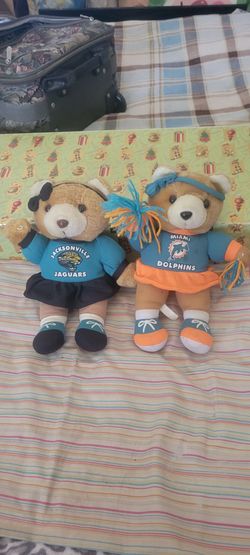 Plush Football Bear Cheerleaders