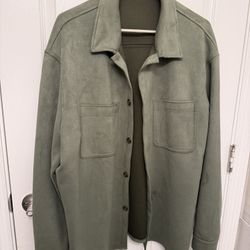 Zara Green Suede Jacket
