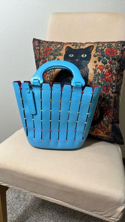 Sabrina Scala Beautiful Caribbean Blue Purse