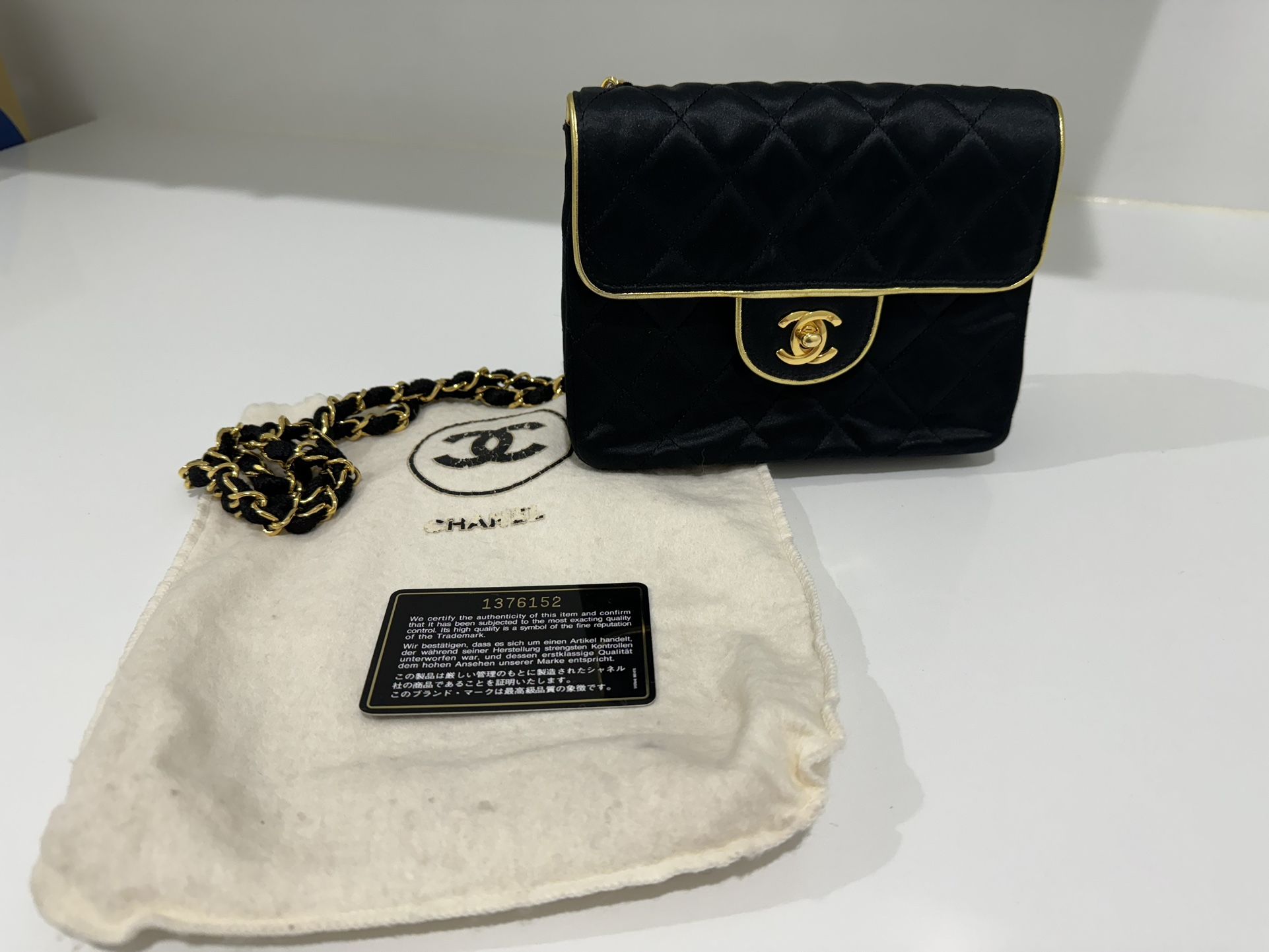 Rare Chanel Authentic Vintage 1990’s Silk Handbag