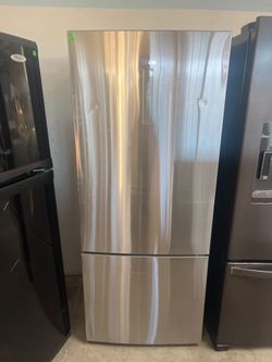 Haier stainless steel bottom freezer refrigerator