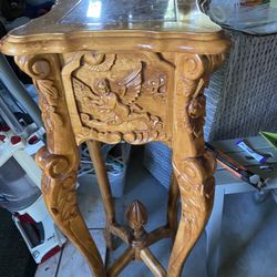 French carved pedestal
