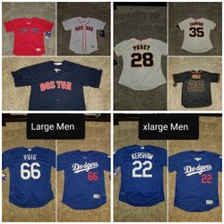 Variety of sports jerseys