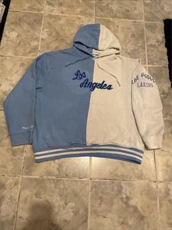 Los Angeles Lakers Mitchell & Ness White/Blue Hardwood Classics Split Hoodie XL
