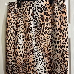 Cheetah print pencil skirt 