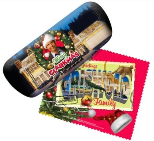 National Lampoon Christmas Vacation Clark Griswold Glass Case With Microfiber Cloth