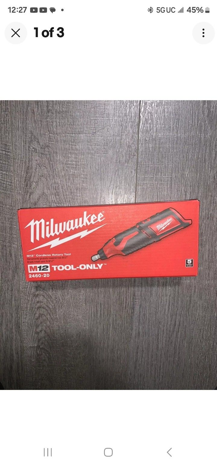 Milwaukee 2460-20 M12 Variable Speed Cordless Rotary Tool, NEW IN BOX , FIRM
