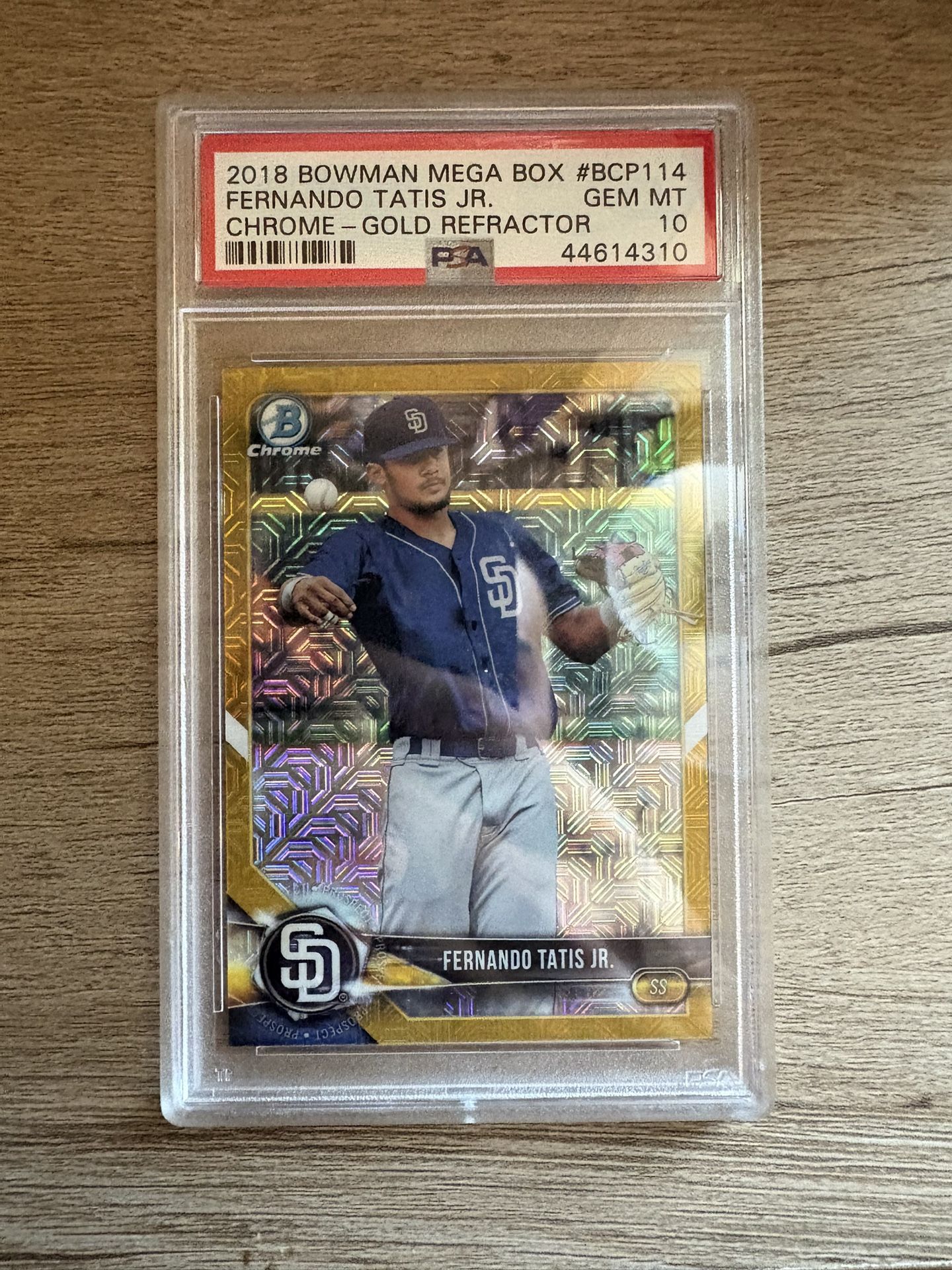 PSA 10 2018 Bowman Chrome Fernando Tatis Gold Refractor 