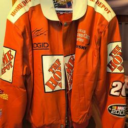 Tony Stewart Home Depot NASCAR 2000 Jeff Hamilton Collection Leather Jacket