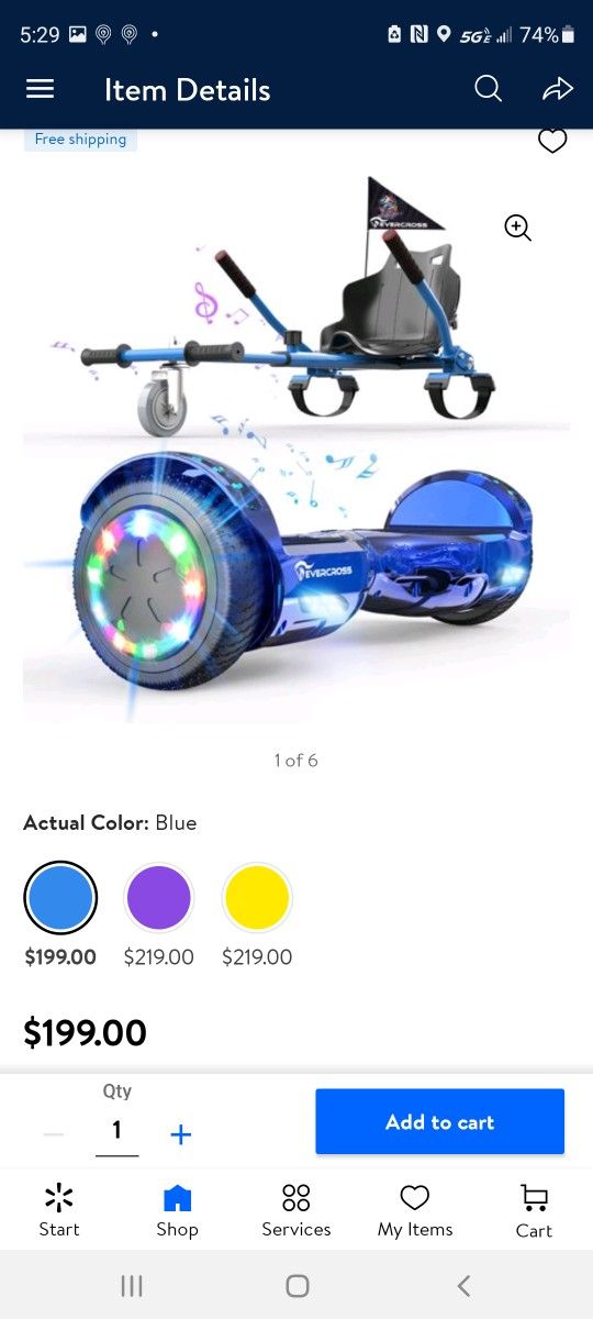 Go Cart Hoverboard & Attachment